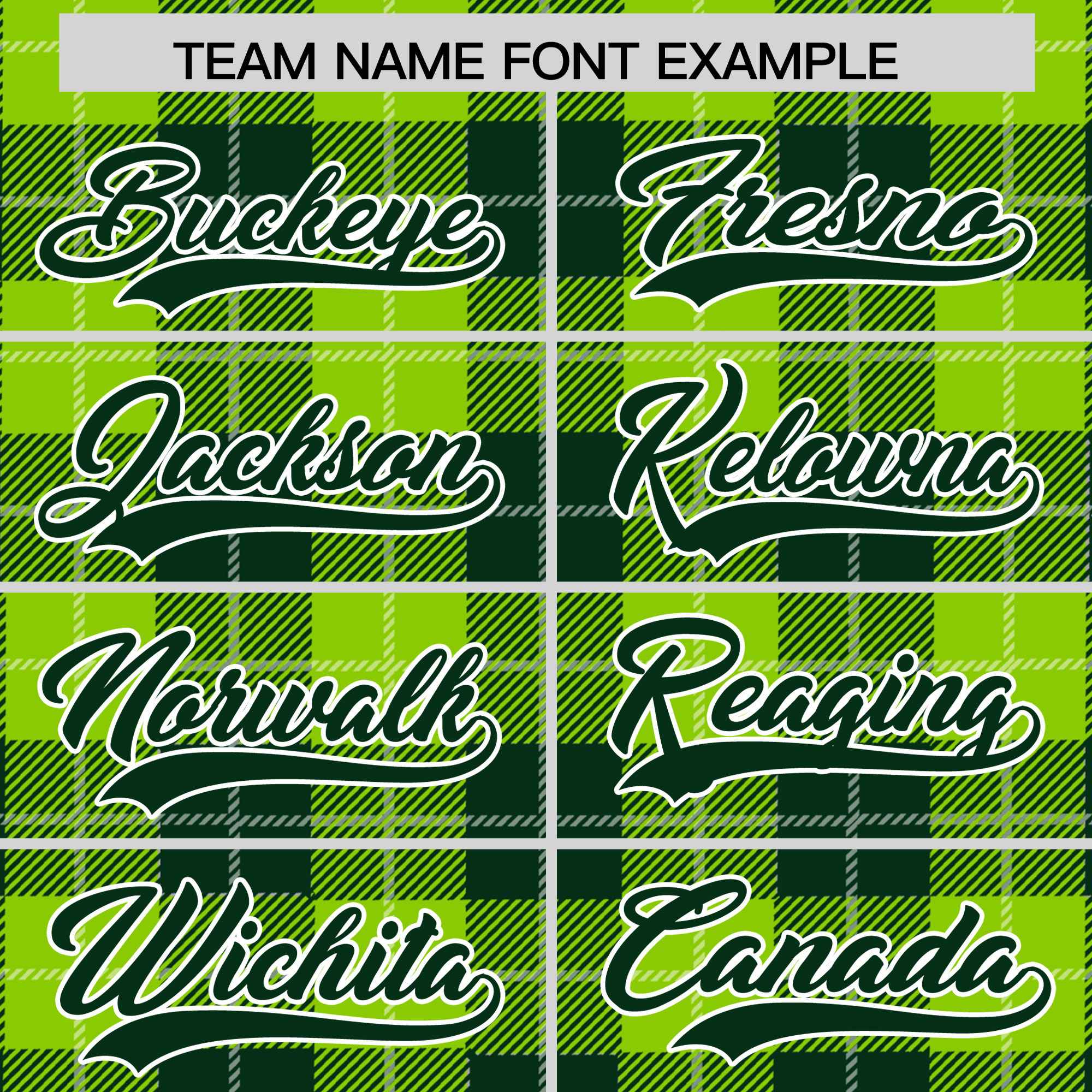 Custom Neon Green Green-White Varsity Full-Snap Plaid Pattern Letterman Baseball Jacket