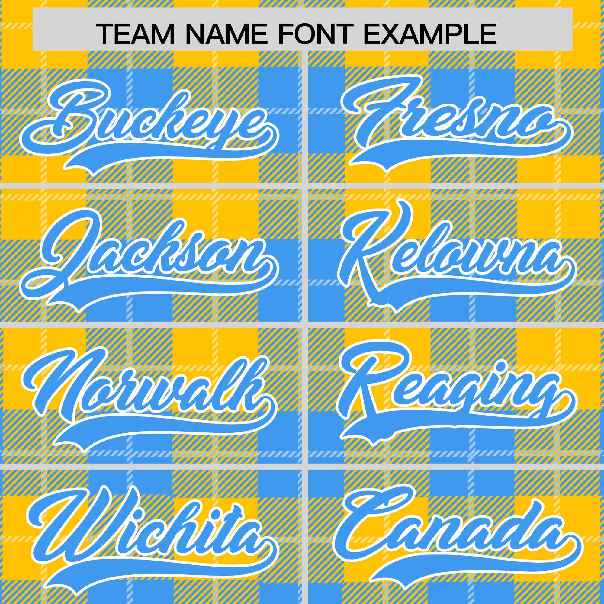 Custom Powder Blue Gold-White Varsity Full-Snap Plaid Pattern Letterman Baseball Jacket