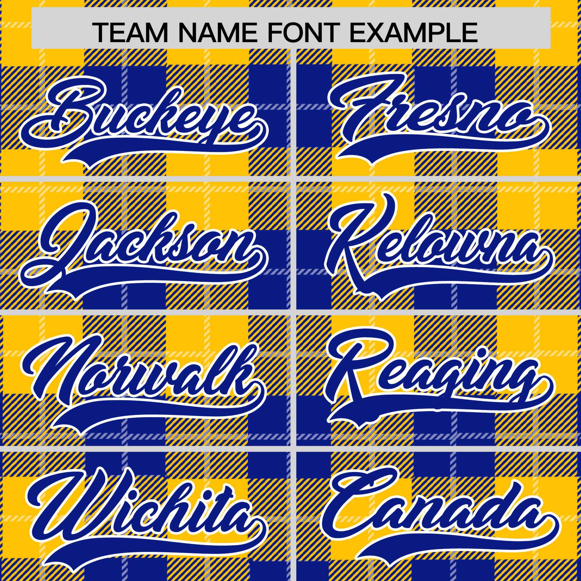 Custom Royal Gold-White Varsity Full-Snap Plaid Pattern Letterman Baseball Jacket