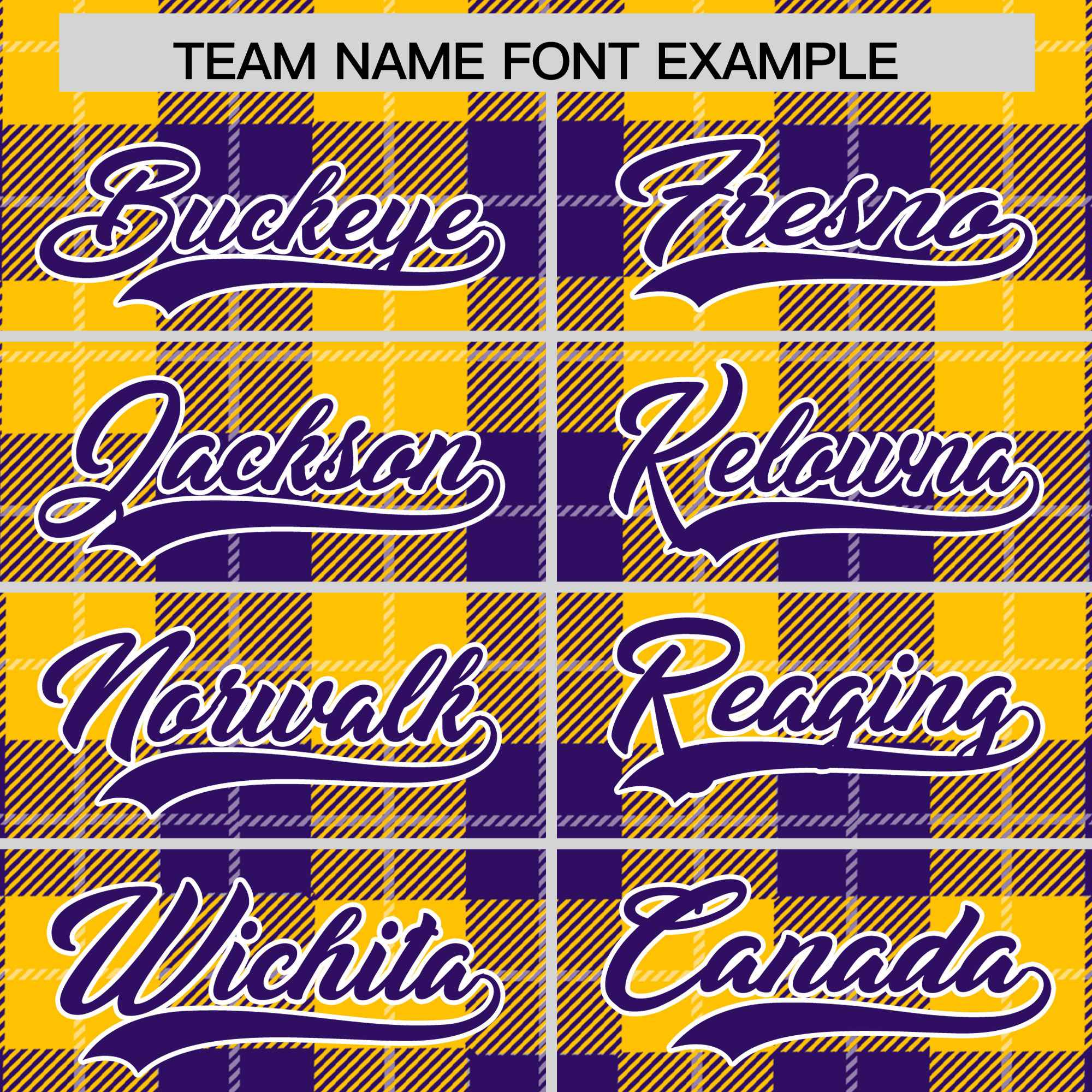 Custom Purple Gold-White Varsity Full-Snap Plaid Pattern Letterman Baseball Jacket