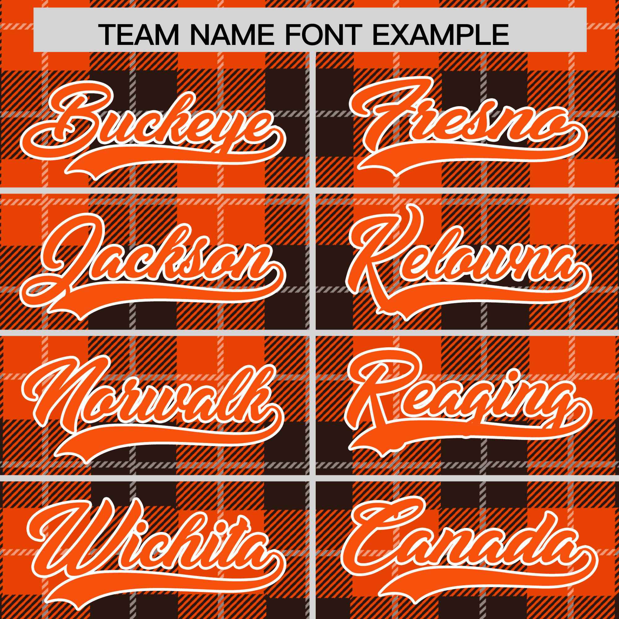 Custom Brown Orange-White Varsity Full-Snap Plaid Pattern Letterman Baseball Jacket