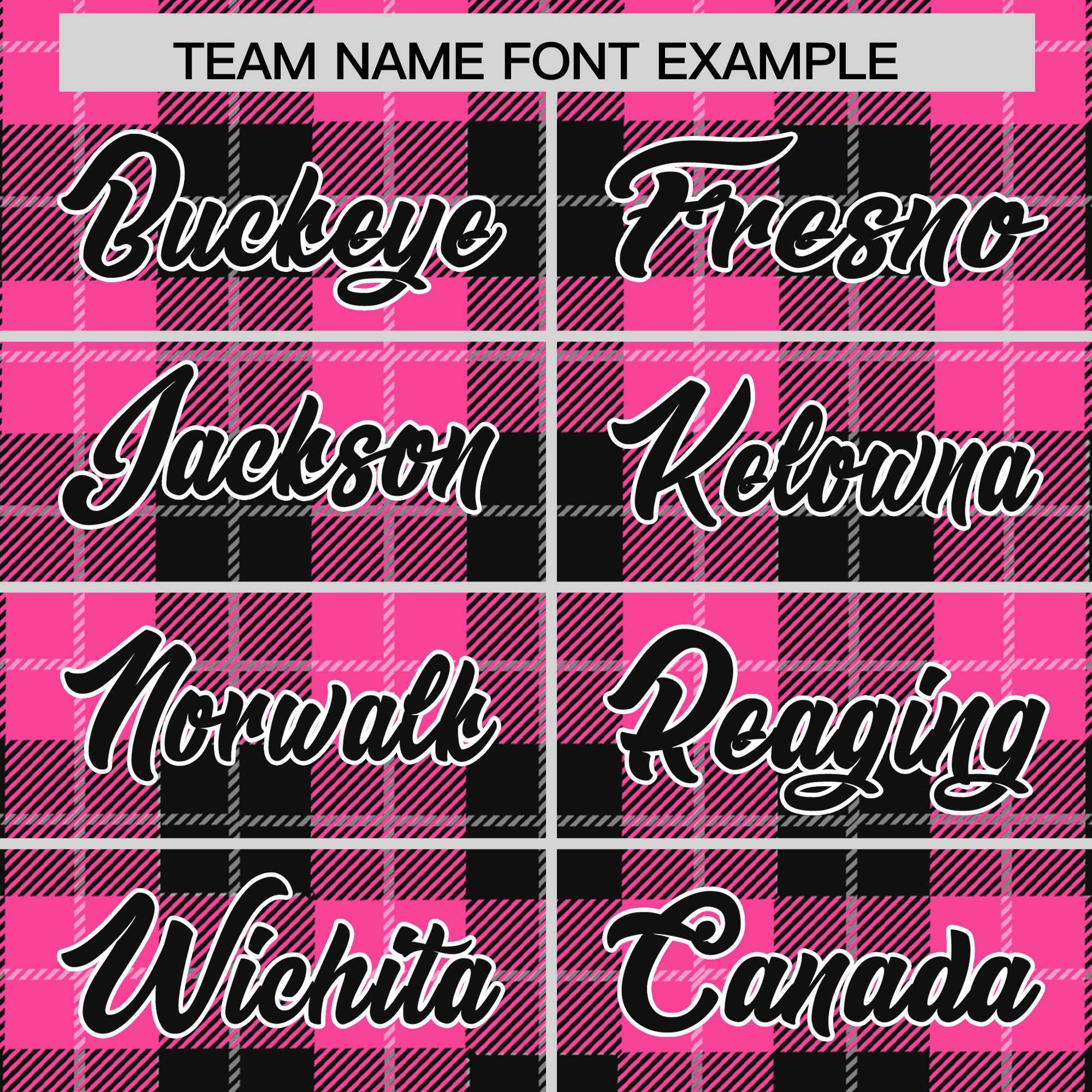 Custom Pink Black-White Varsity Full-Snap Plaid Pattern Letterman Baseball Jacket