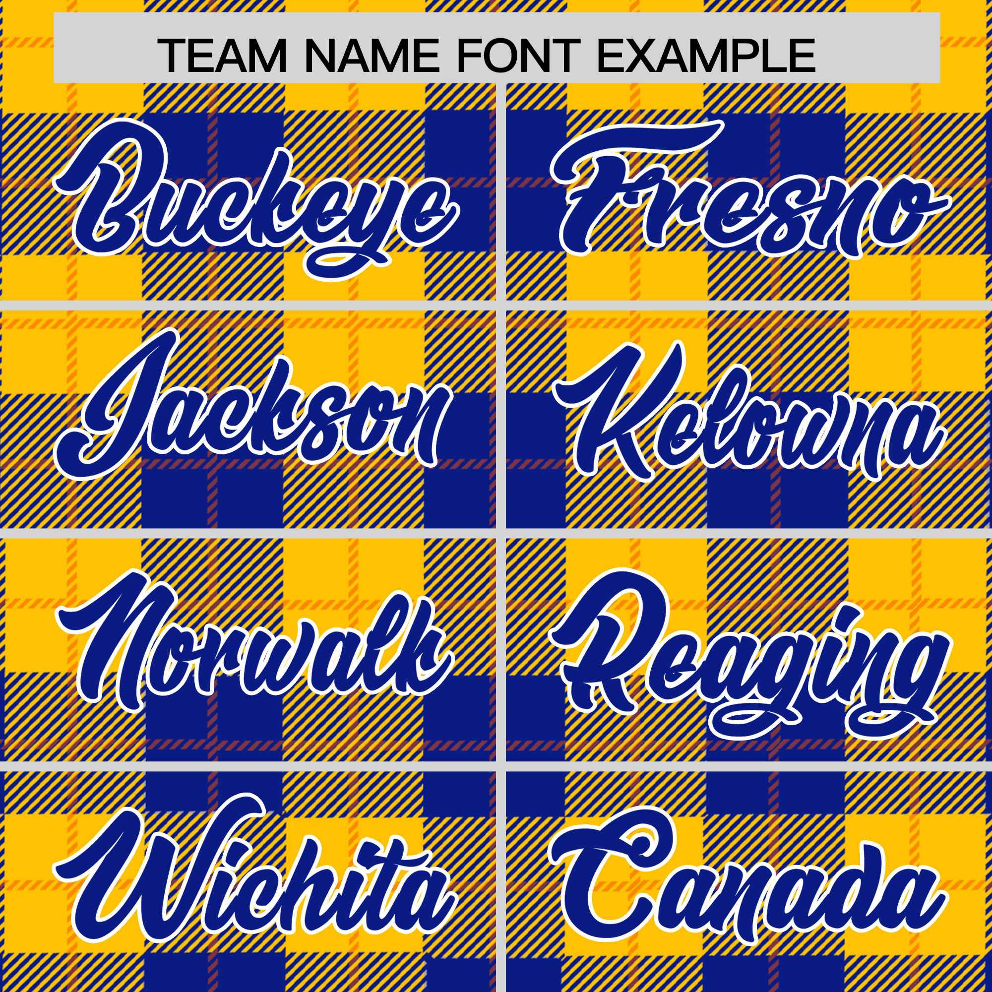 Custom Yellow Royal-Orange Varsity Full-Snap Plaid Pattern Letterman Baseball Jacket