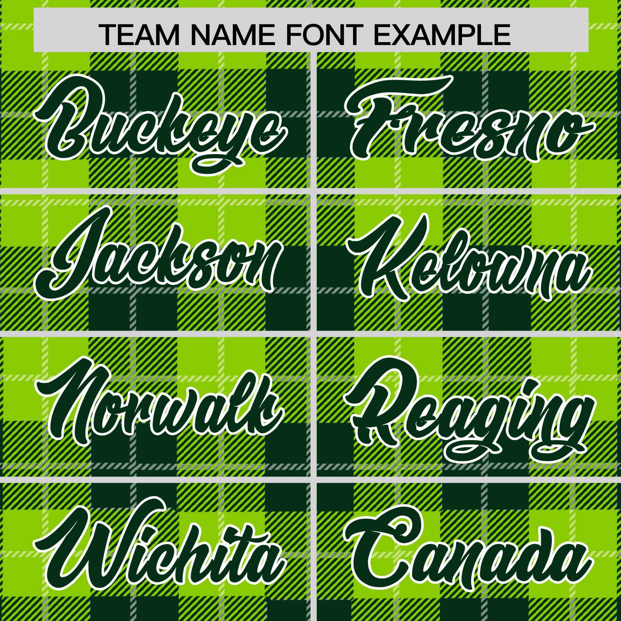 Custom Neon Green Green-White Varsity Full-Snap Plaid Pattern Letterman Baseball Jacket