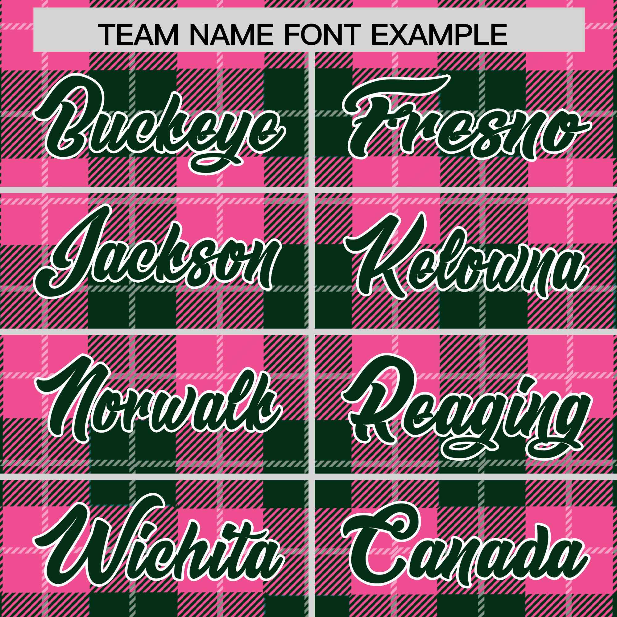 Custom Pink Green-White Varsity Full-Snap Plaid Pattern Letterman Baseball Jacket