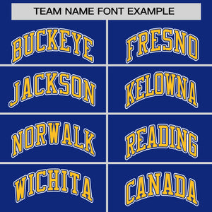 Custom Royal Gold Varsity Full-Snap Color Block Personalized Raglan Sleeves Letterman Jacket