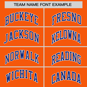 Custom Orange Royal Varsity Full-Snap Color Block Personalized Raglan Sleeves Letterman Jacket