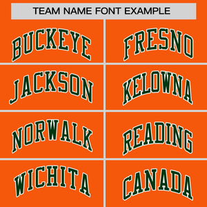 Custom Orange Green Varsity Full-Snap Color Block Personalized Raglan Sleeves Letterman Jacket