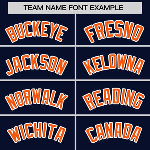 Custom Navy Orange Varsity Full-Snap Color Block Personalized Raglan Sleeves Letterman Jacket