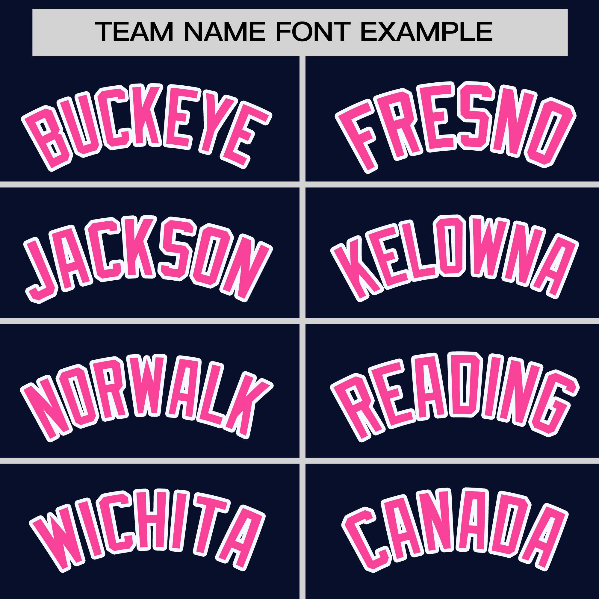 Custom Navy Pink Varsity Full-Snap Color Block Personalized Raglan Sleeves Letterman Jacket