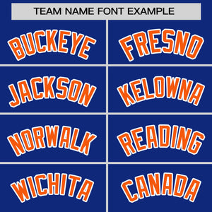 Custom Royal Orange Varsity Full-Snap Color Block Personalized Raglan Sleeves Letterman Jacket