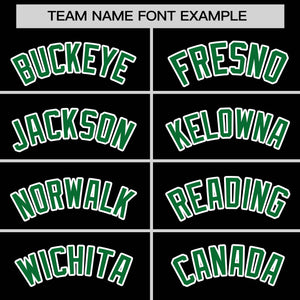 Custom Black Kelly Green Varsity Full-Snap Color Block Personalized Raglan Sleeves Letterman Jacket