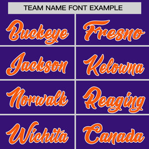 Custom Purple Orange Varsity Full-Snap Color Block Personalized Raglan Sleeves Letterman Jacket