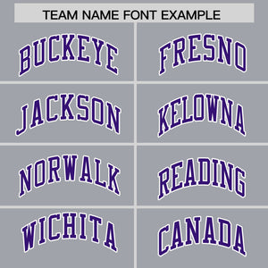 Custom Gray Purple K-Ribbon Raglan Sleeves Varsity Full-Snap Color Block Letterman Jacket