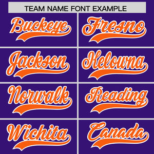 Custom Purple Orange K-Ribbon Raglan Sleeves Varsity Full-Snap Color Block Letterman Jacket