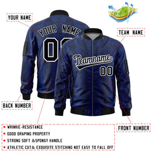 Custom Varsity Full-Zip Snake Pattern Letterman Bomber Jacket