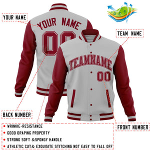 Custom Cream Aqua Full-Snap Varsity Raglan Sleeves Letterman Baseball Jacket