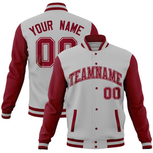 Custom Cream Aqua Full-Snap Varsity Raglan Sleeves Letterman Baseball Jacket