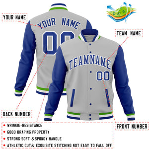 Custom Olive Gold Full-Snap Varsity Raglan Sleeves Letterman Baseball Jacket