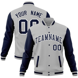 Custom Brown Old Gold-White Full-Snap Varsity Raglan Sleeves Letterman Baseball Jacket