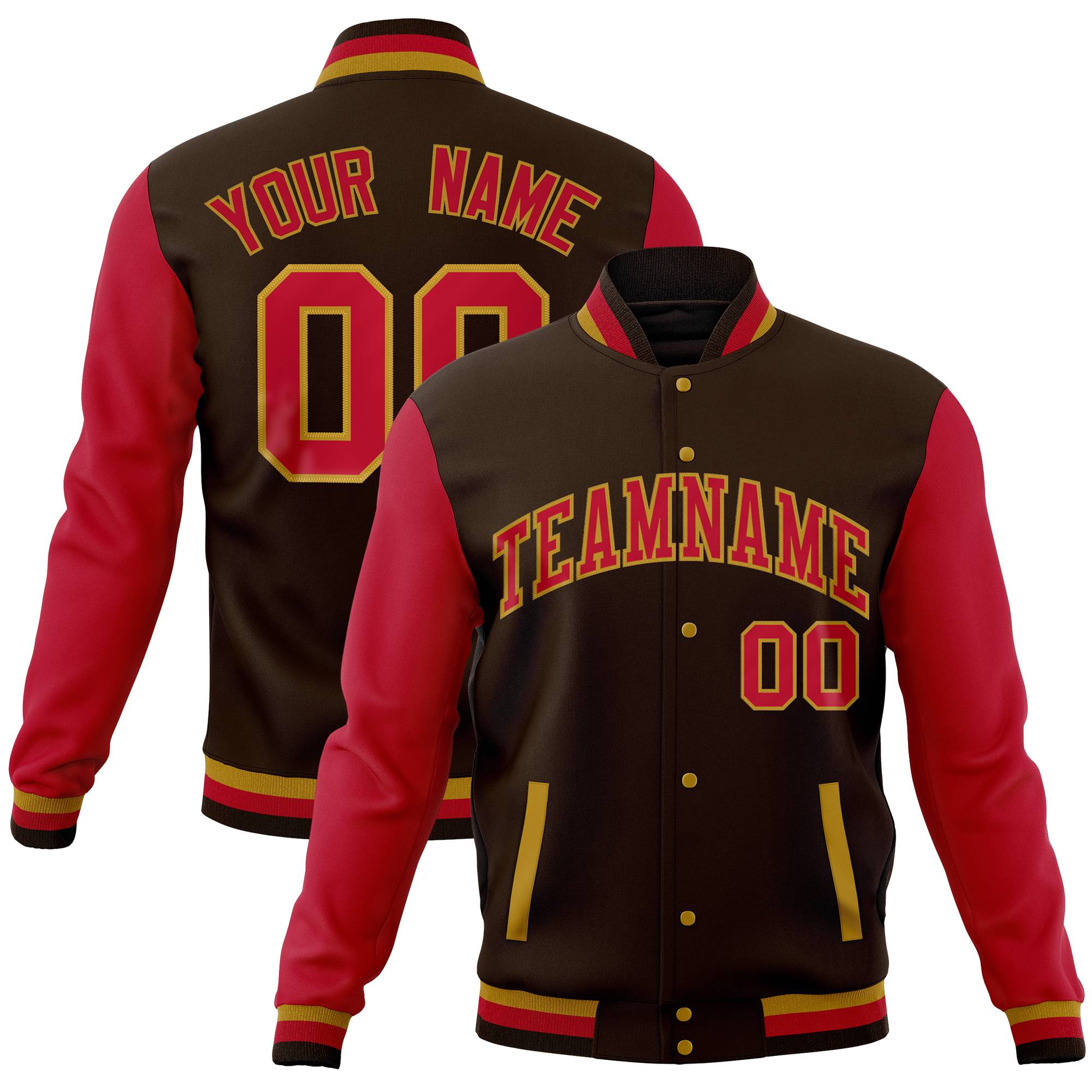 Custom Navy Pink Full-Snap Varsity Raglan Sleeves Letterman Baseball Jacket