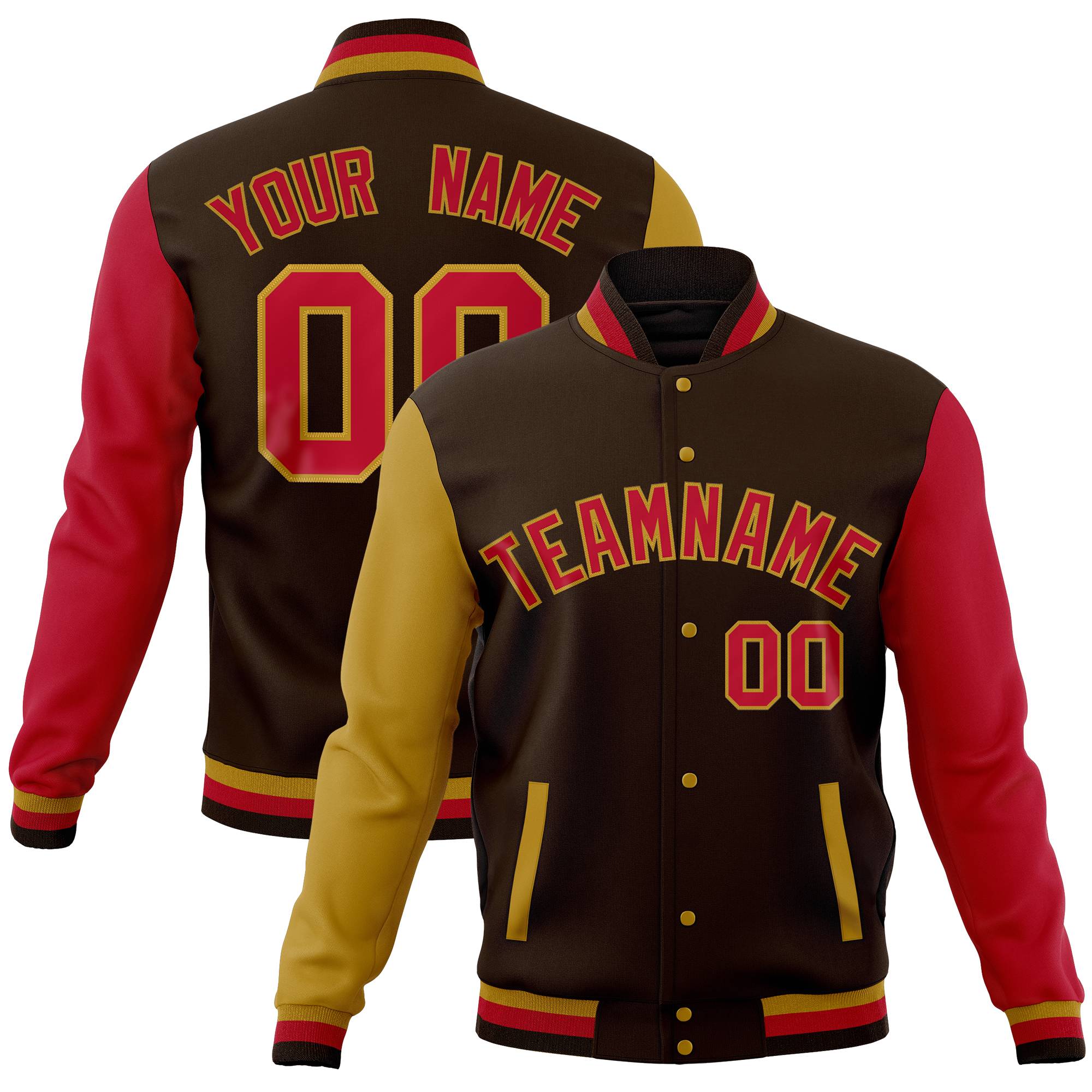 Custom Pink Navy Full-Snap Varsity Raglan Sleeves Letterman Baseball Jacket