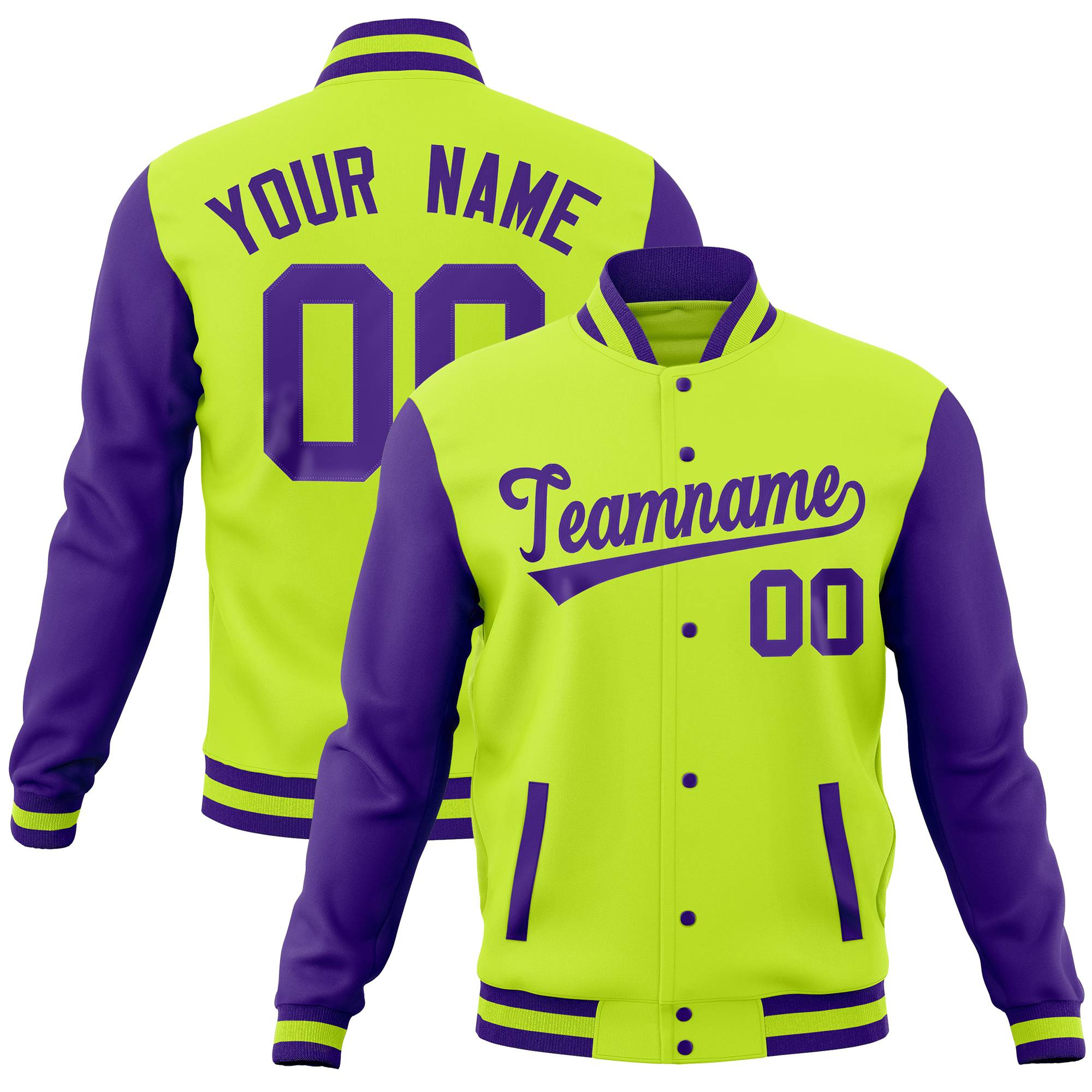 Custom White Orange-Gold Full-Snap Varsity Raglan Sleeves Letterman Baseball Jacket