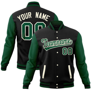 Custom Royal Gray Full-Snap Varsity Raglan Sleeves Letterman Baseball Jacket