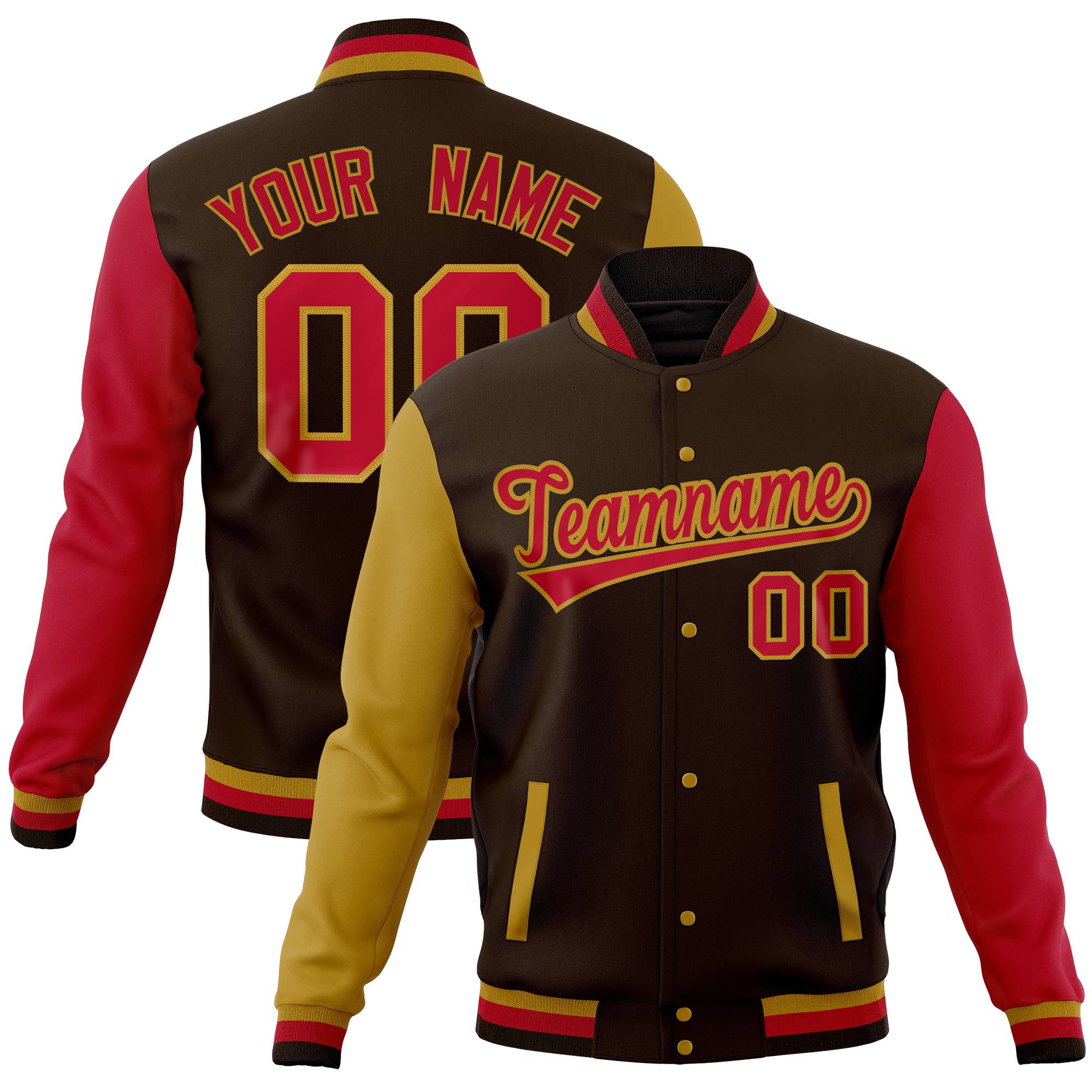 Custom Pink Navy Full-Snap Varsity Raglan Sleeves Letterman Baseball Jacket