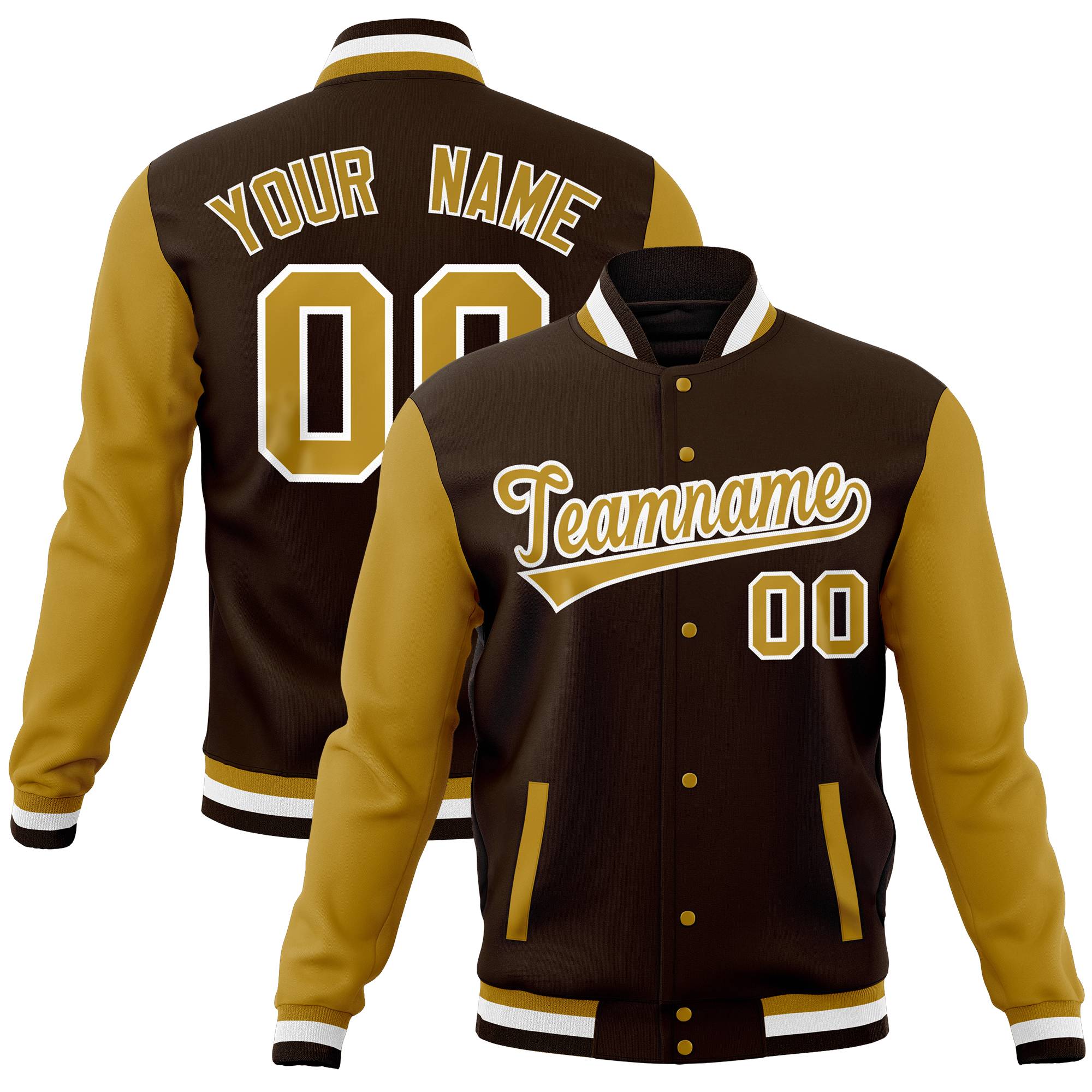 Custom White Navy-Pink Full-Snap Varsity Raglan Sleeves Letterman Baseball Jacket