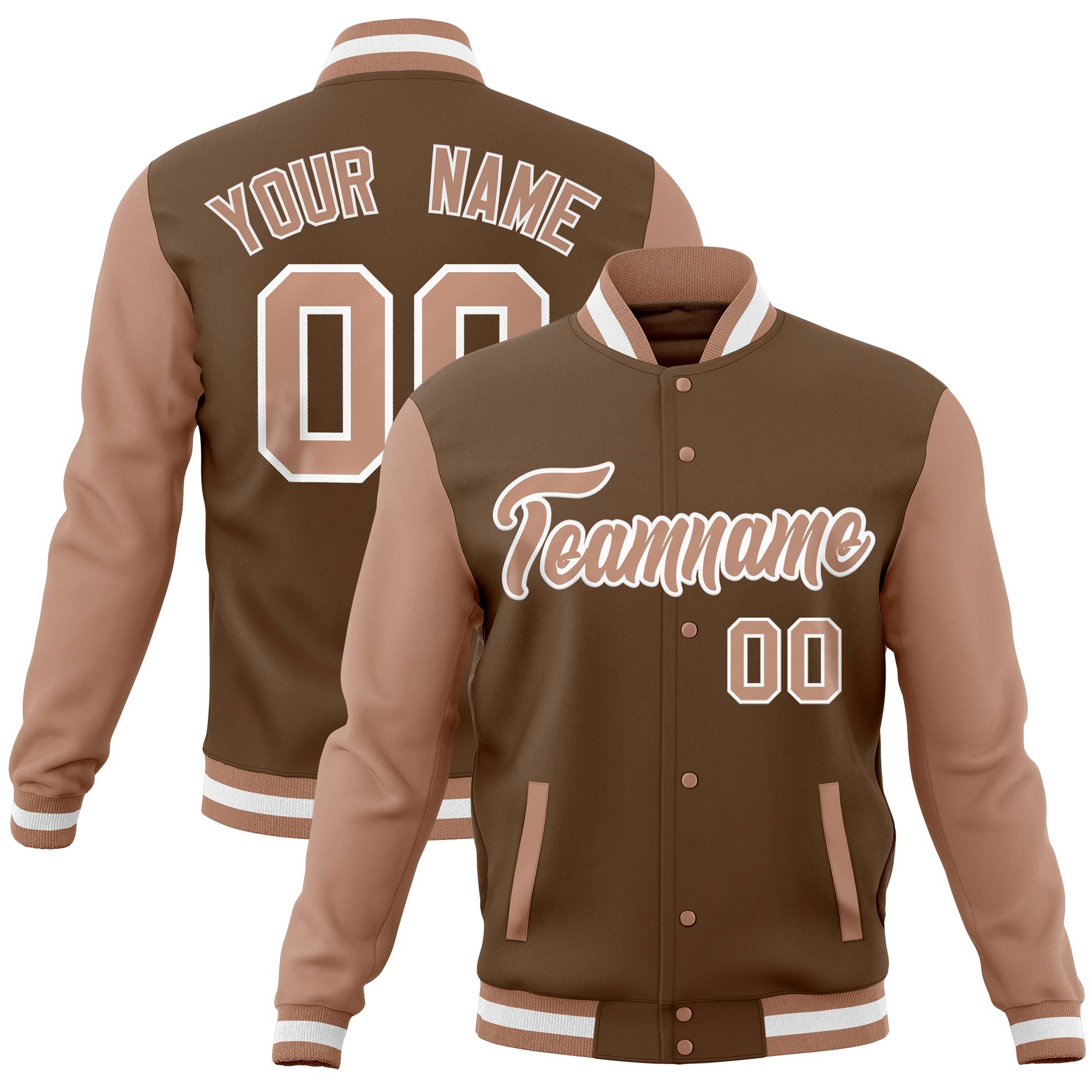 Custom Black Purple-Pink Full-Snap Varsity Raglan Sleeves Letterman Baseball Jacket