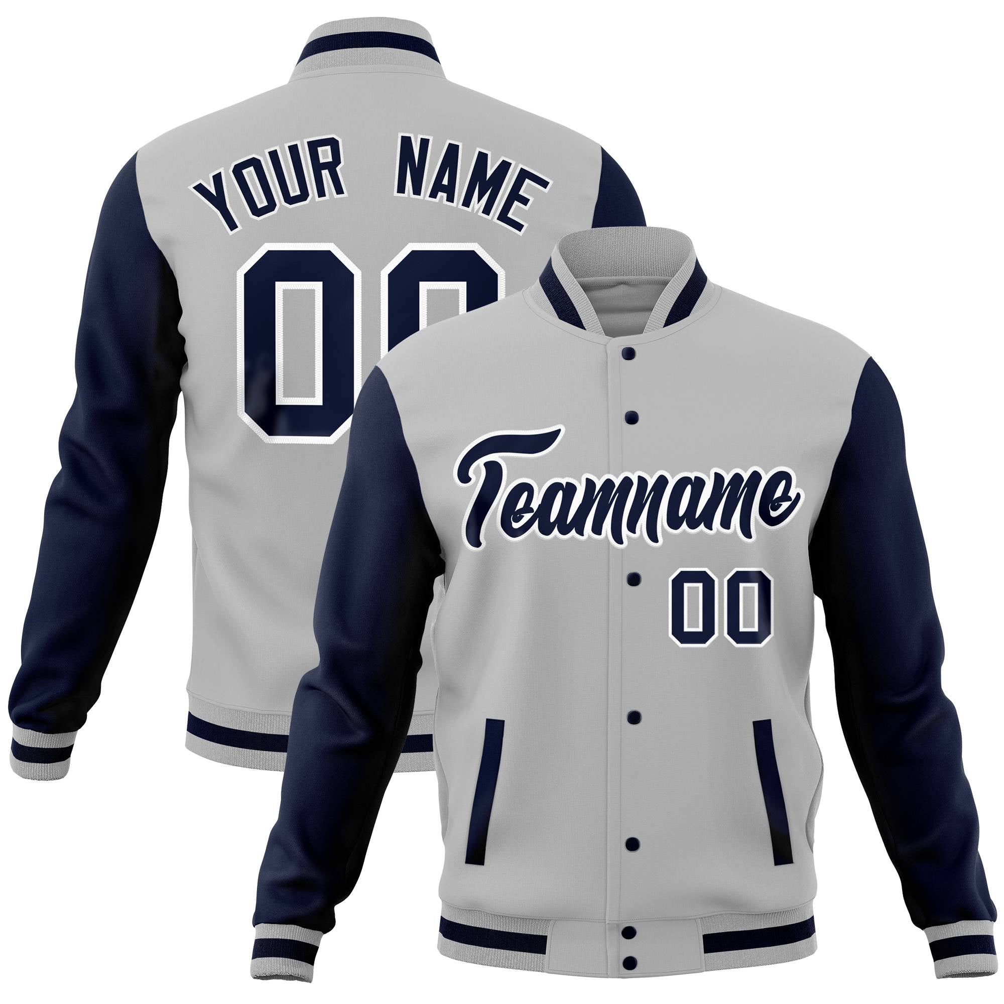 Custom Brown Old Gold-White Full-Snap Varsity Raglan Sleeves Letterman Baseball Jacket