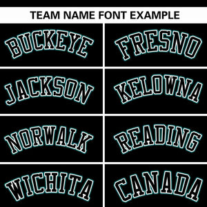 Custom Black Aqua Varsity Full-Zip Raglan Sleeves Letterman Baseball Jacket