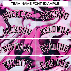 Custom Pink Rose Red-Black Tie Dye Ink Paint Varsity Graffiti Pattern Letterman Jacket