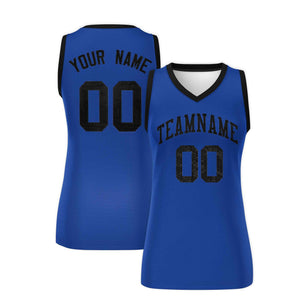 Custom Royal Black Women Basketball Jersey Dress