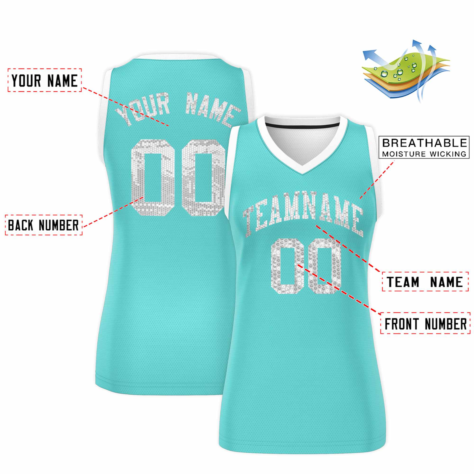 Custom Bright Green White Women Basketball Jersey Dress