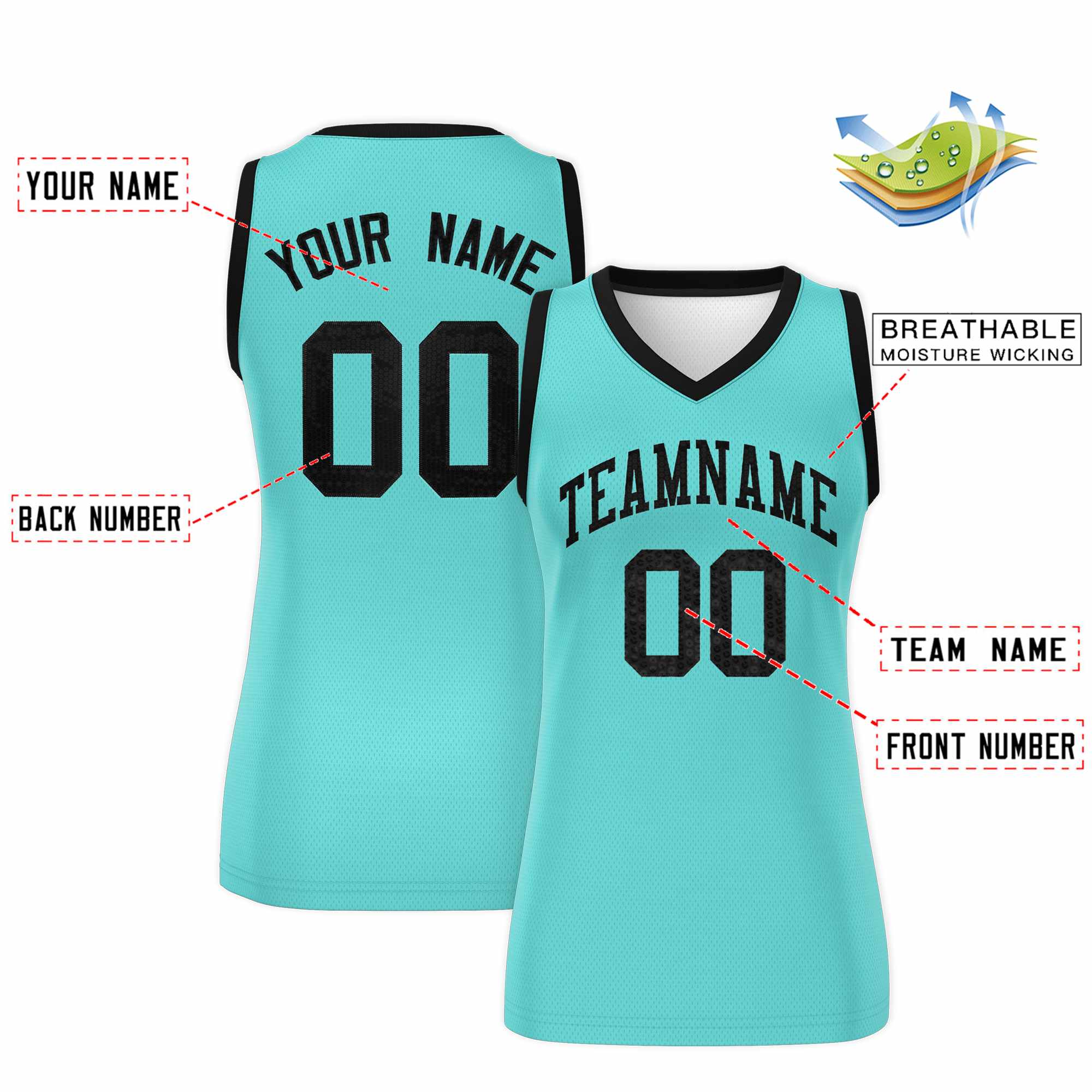 Custom Bright Green Black Women Basketball Jersey Dress