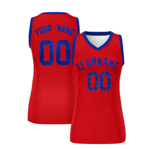 Custom Red Royal Women Basketball Jersey Dress