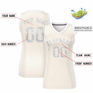 Custom Cream White Women Basketball Jersey Dress