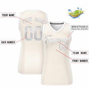 Custom Cream White Women Basketball Jersey Dress