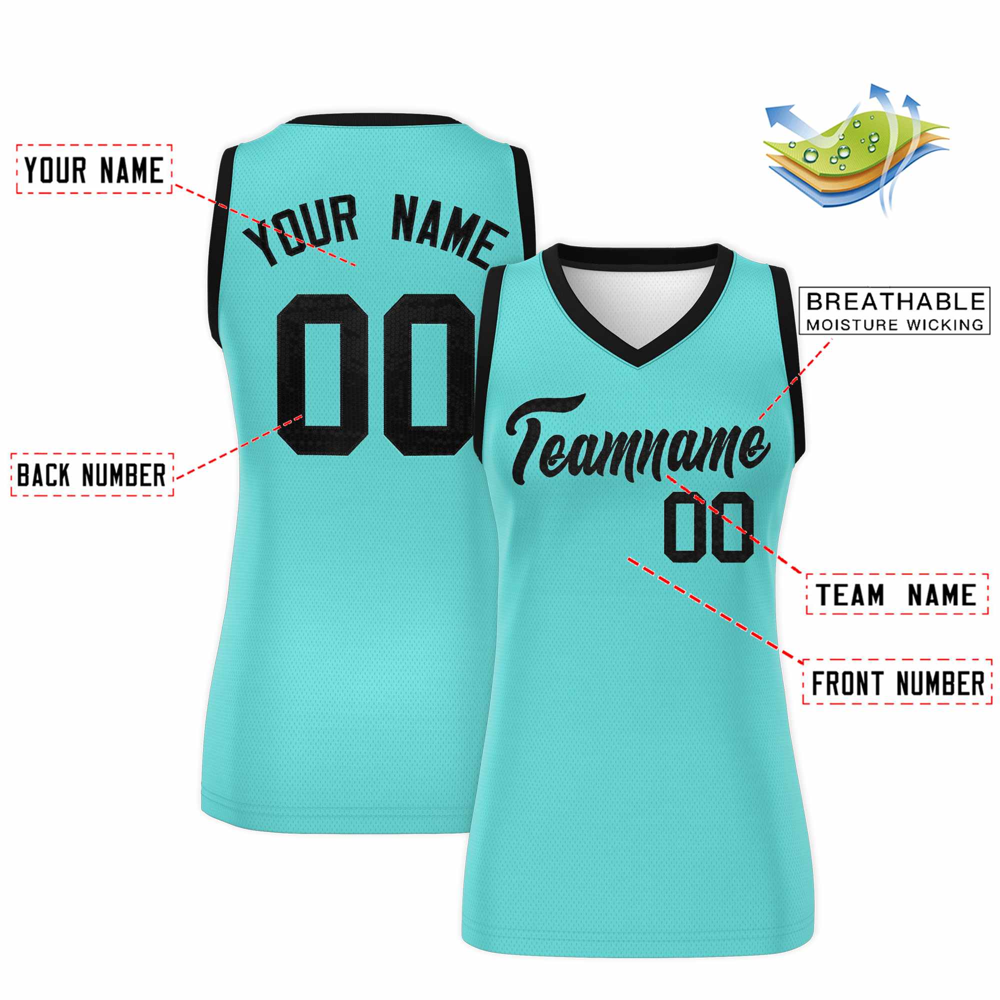 Custom Bright Green Black Women Basketball Jersey Dress