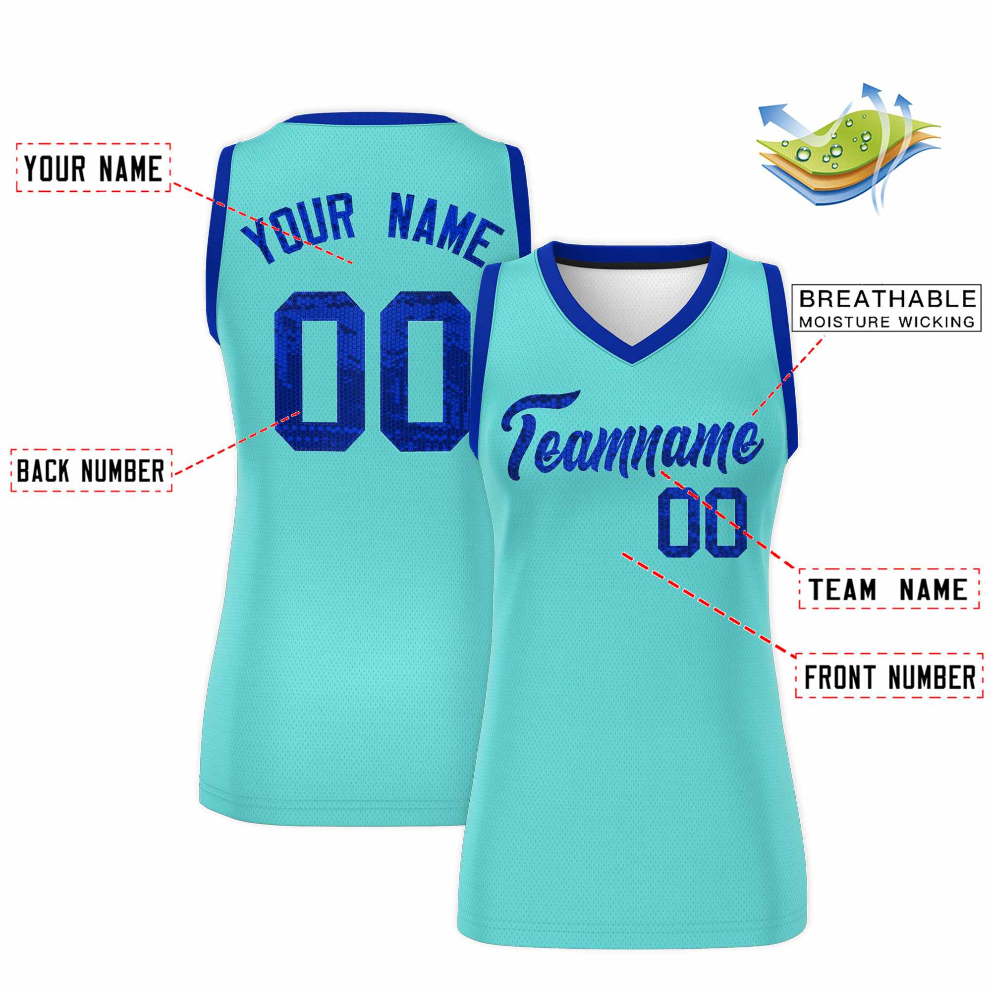 Custom Bright Green Royal Women Basketball Jersey Dress