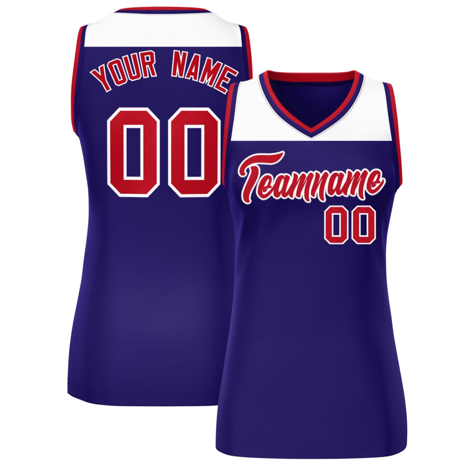 Custom White Purple Color Block Fashion Tops Mesh Basketball Jersey For Women