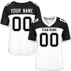 Custom White-Black Raglan Sleeves Fashion Authentic Football Jersey