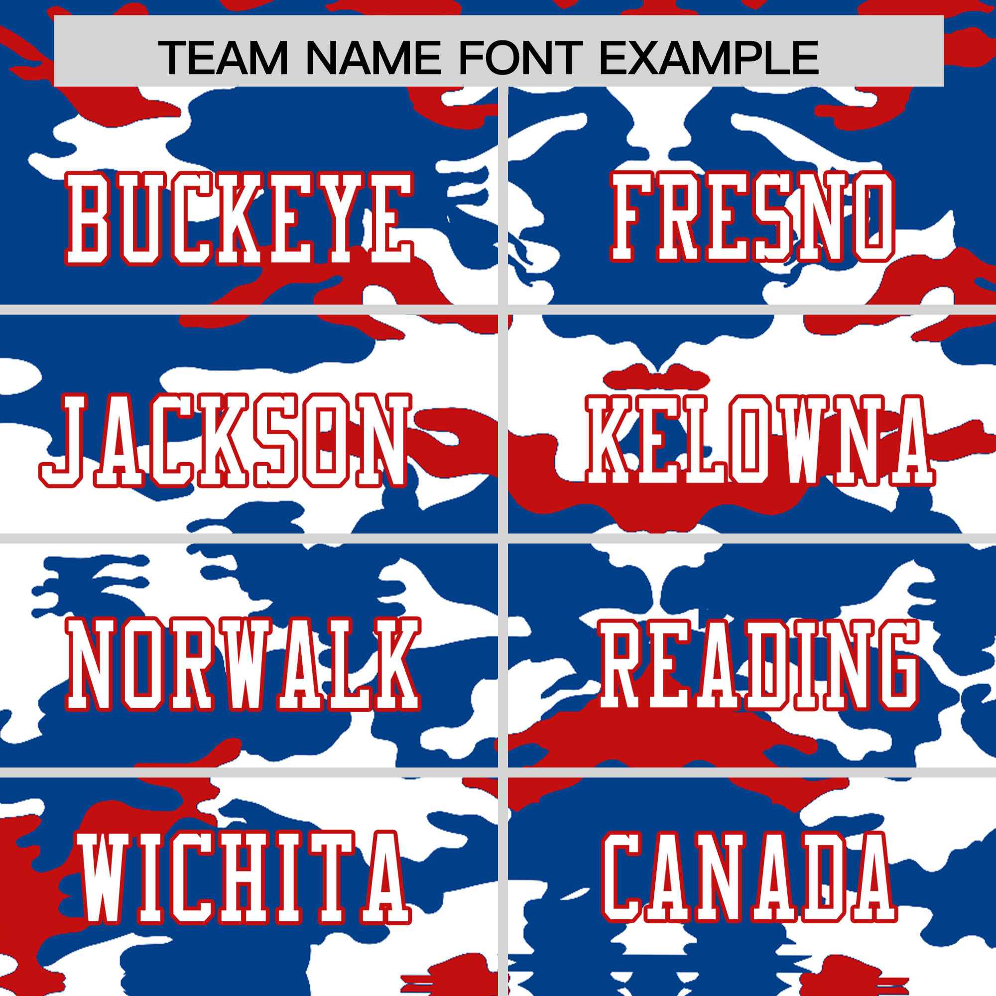 Custom Royal White-Red Personalized Camo Authentic Football Jersey