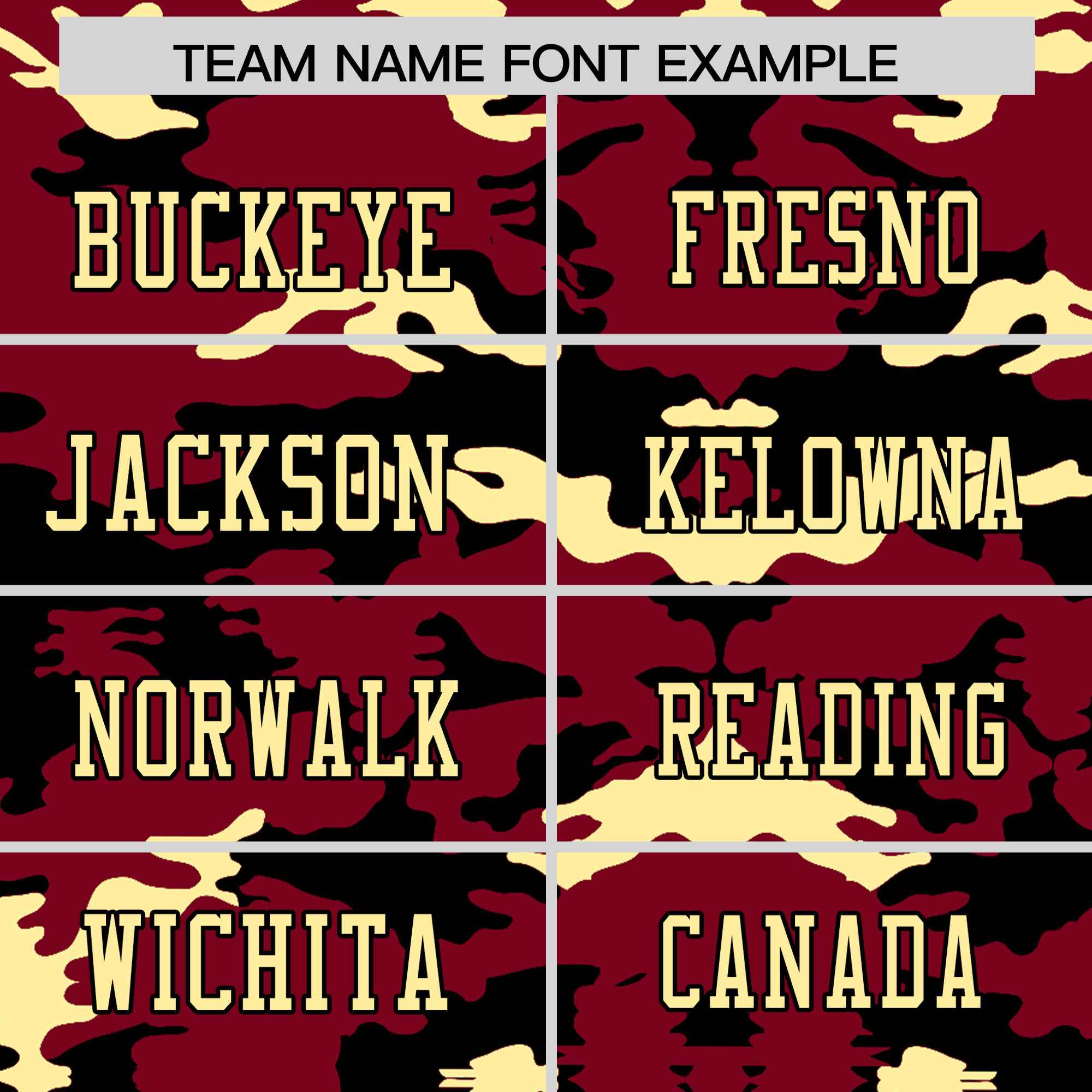 Custom Crimson Black-Cream Personalized Camo Authentic Football Jersey