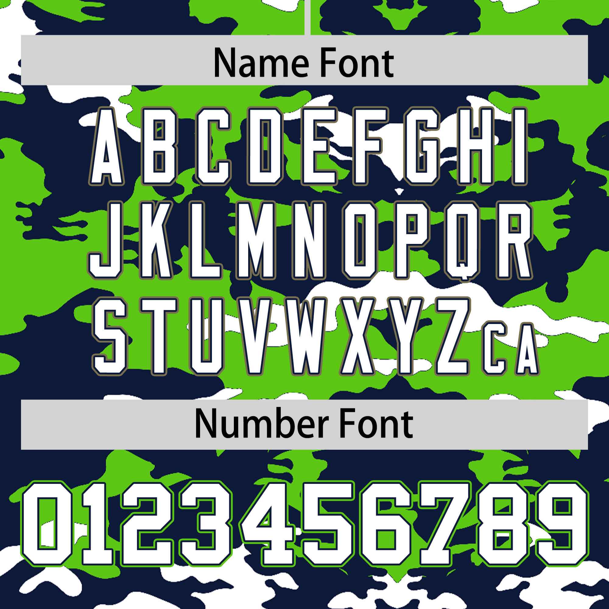 Custom Navy Neon Green-White Personalized Camo Authentic Football Jersey