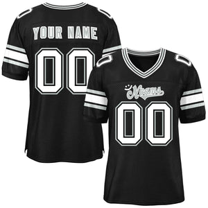 Custom Black Personalized Classic Authentic Football Jersey