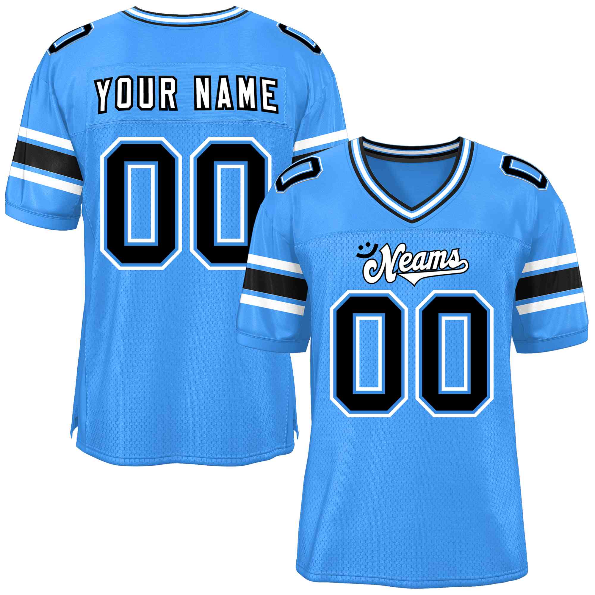 Custom Powder Blue Personalized Classic Authentic Football Jersey