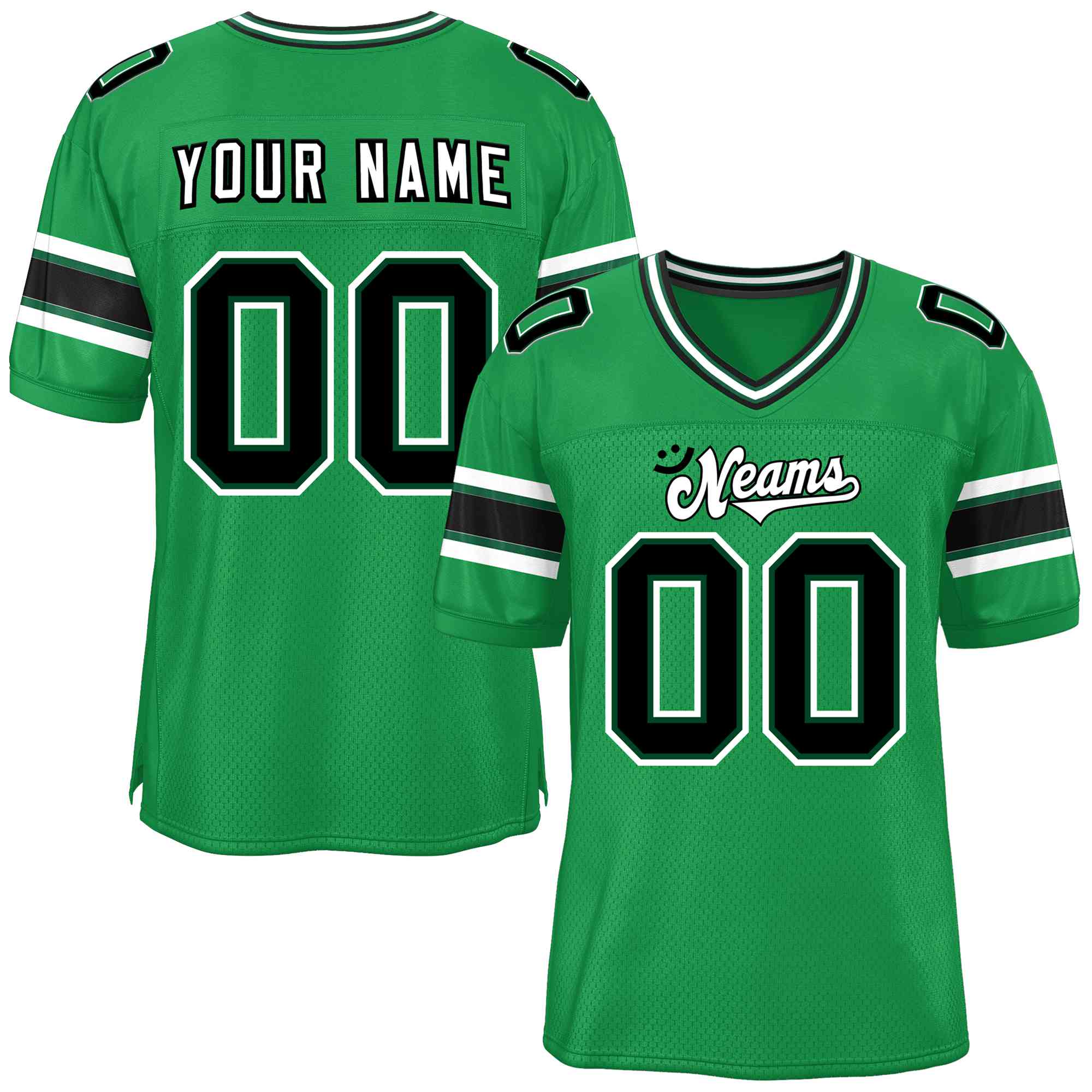 Custom Kelly Green Personalized Classic Authentic Football Jersey